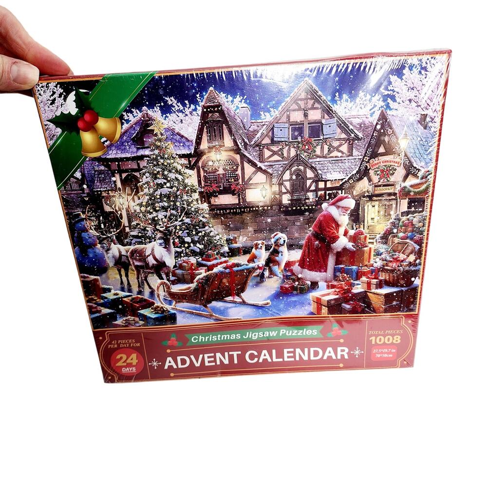 Advent Calendar 1008 Piece Christmas Jigsaw Puzzle  27.5" x19.7" Countdown Fun